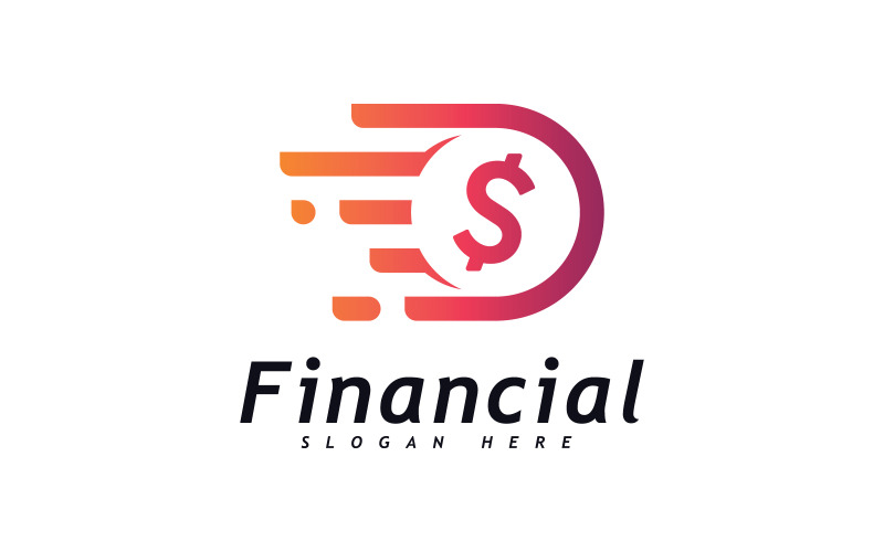 Conceito de design de logotipo de dinheiro Vetor. Logotipo simples financeiro ou bancário 4
