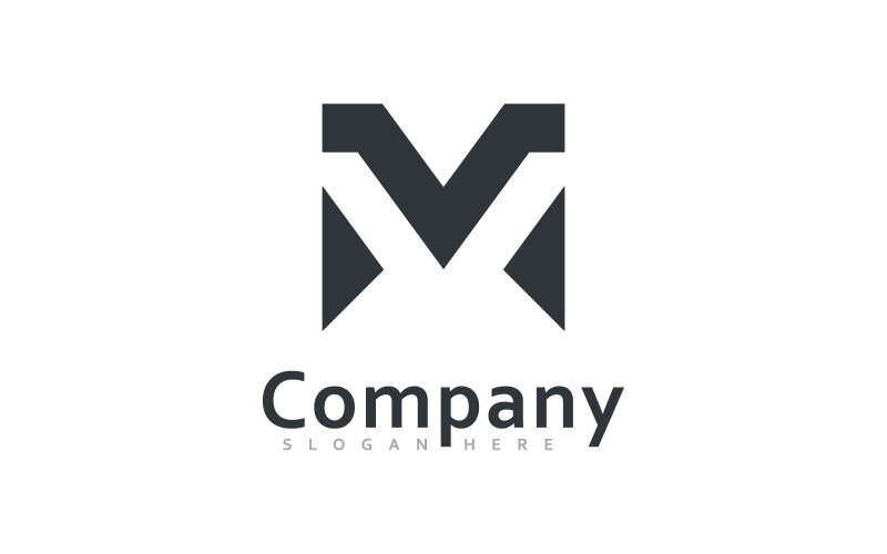 Design de logotipo vetorial M e V MV, Design de logotipo vetorial inicial criativo 12