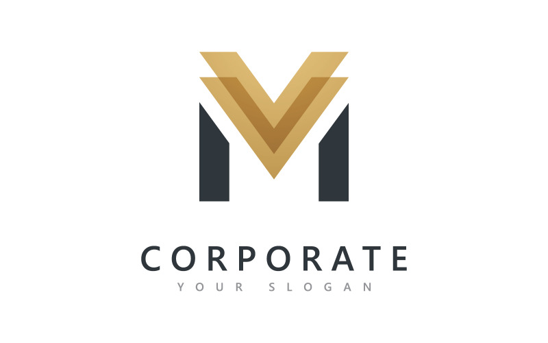 Design de logotipo vetorial M e V MV, Design de logotipo vetorial inicial criativo 6