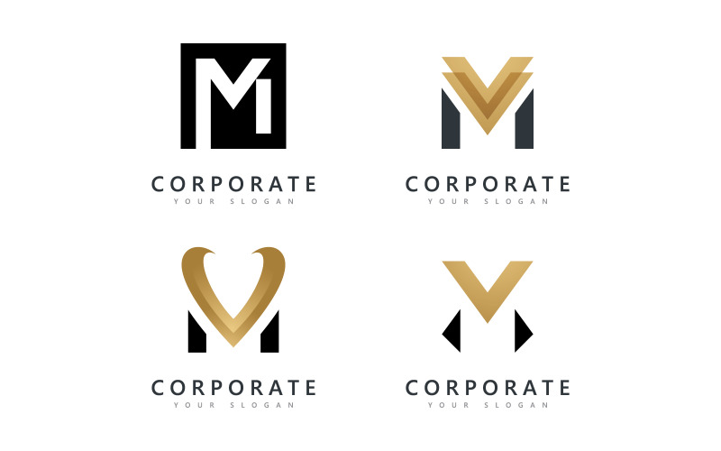 M and V  MV logo vector design, Creative initial logo vector design 14