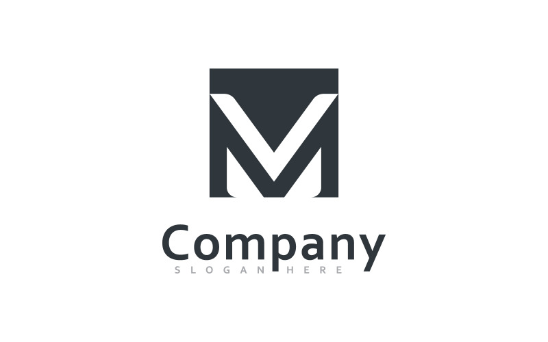 M en V MV logo vector ontwerp, Creatief initieel logo vector ontwerp 1