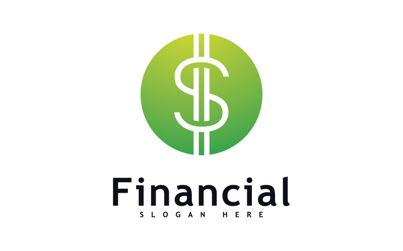 Money logo Design Concept Vector. Financial or bank Simple logotype 7