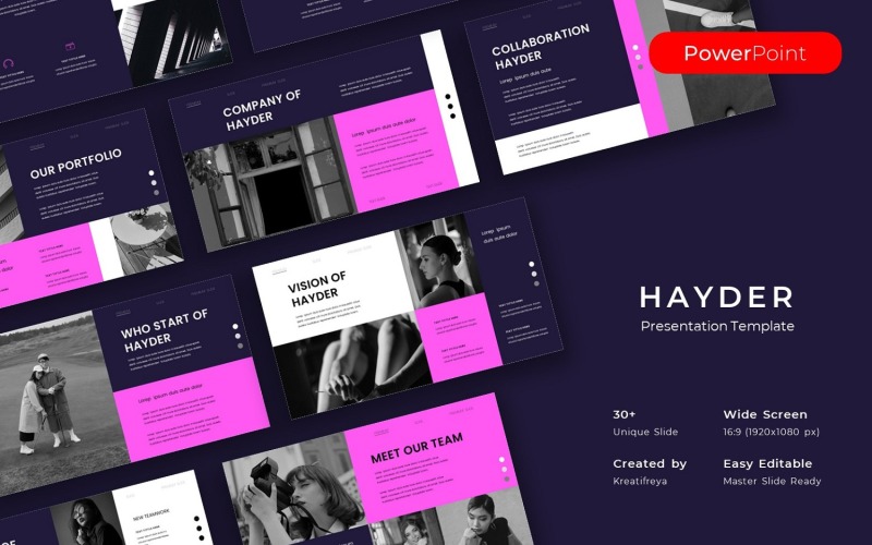 Hayder – Modèle PowerPoint d'entreprise