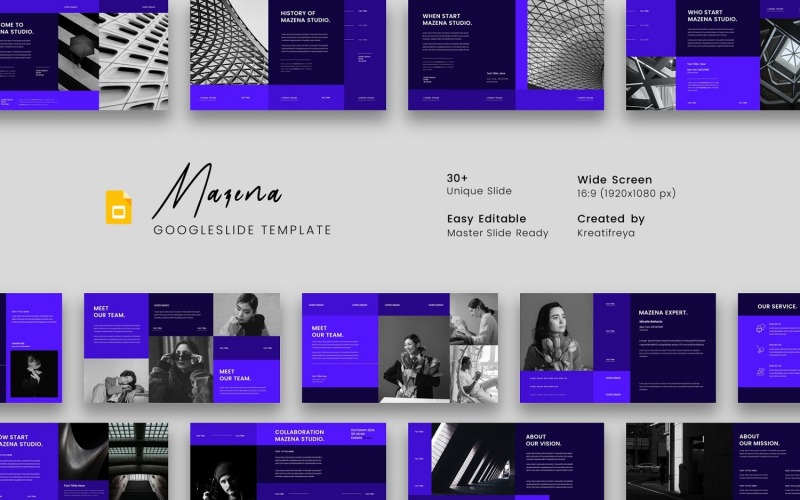 Mazena – Modelo de Slide Google para Negócios