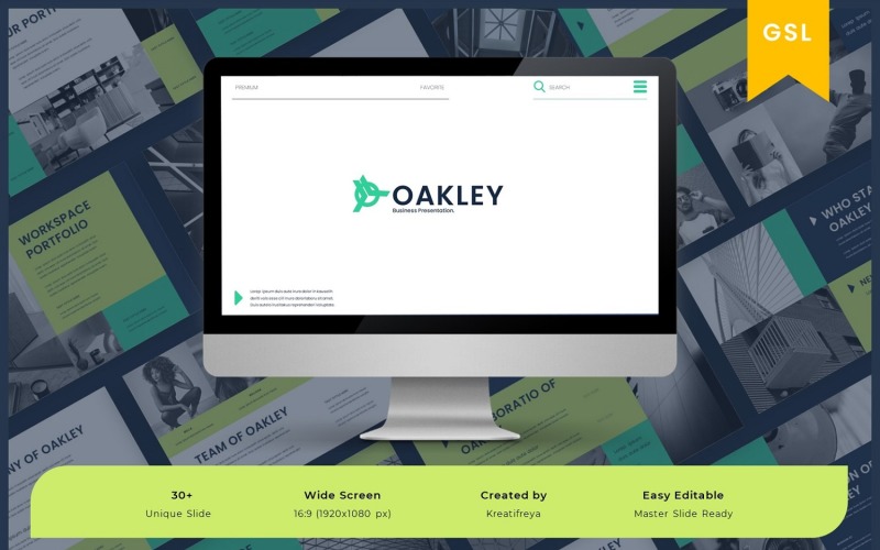 Oakley: plantilla de Google Slide para empresas