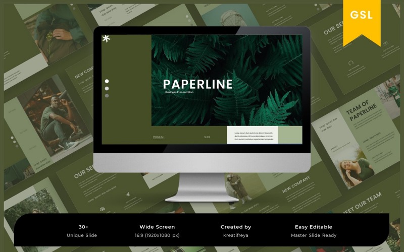 Paperline – Modelo de Slide Google para Negócios