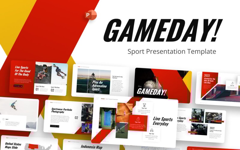 Gameday Sport PowerPoint-mall
