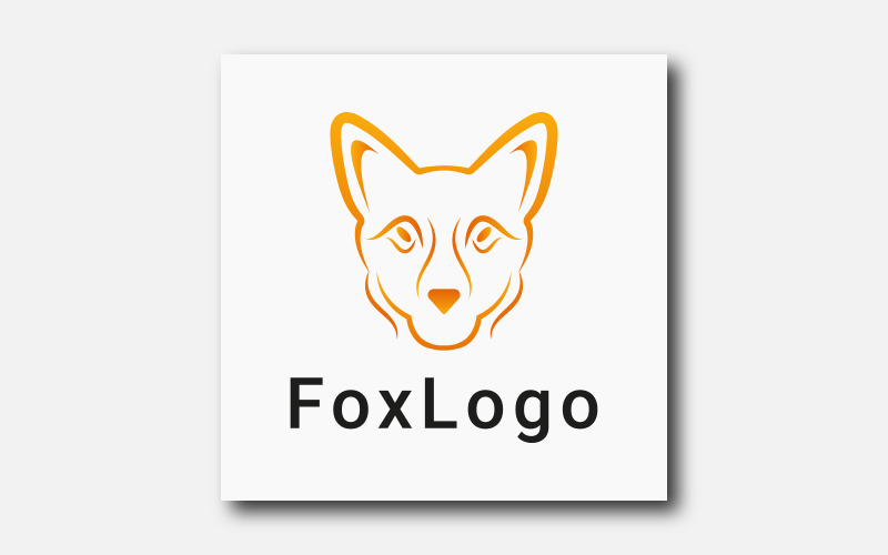 Modèle de conception de logo Fox.