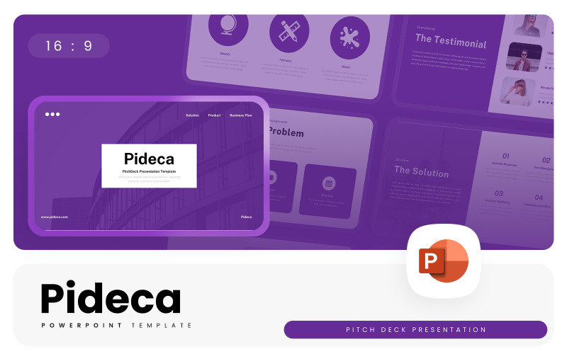 Pideca – Pitch Deck PowerPoint-mall