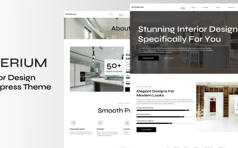 Interium - тема Wordpress для дизайну інтер'єру