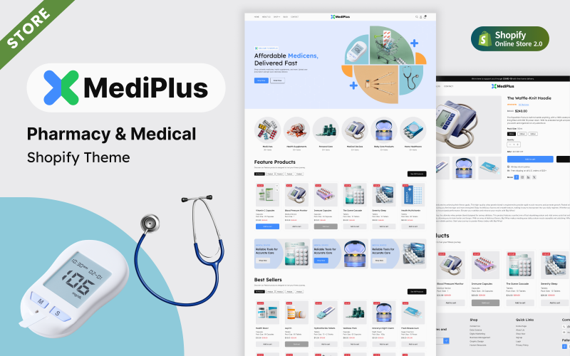 Mediplus - 医疗药品和药店 Shopify 主题