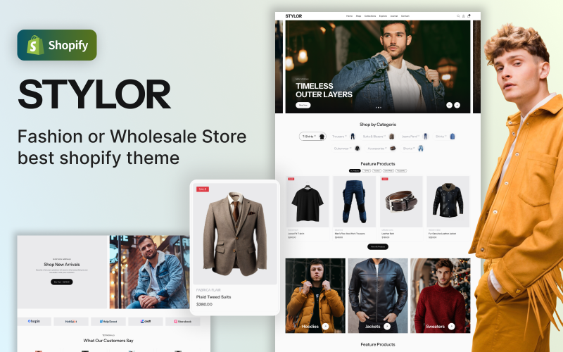 Stylor - Shopify-thema voor herenkleding en modewinkel