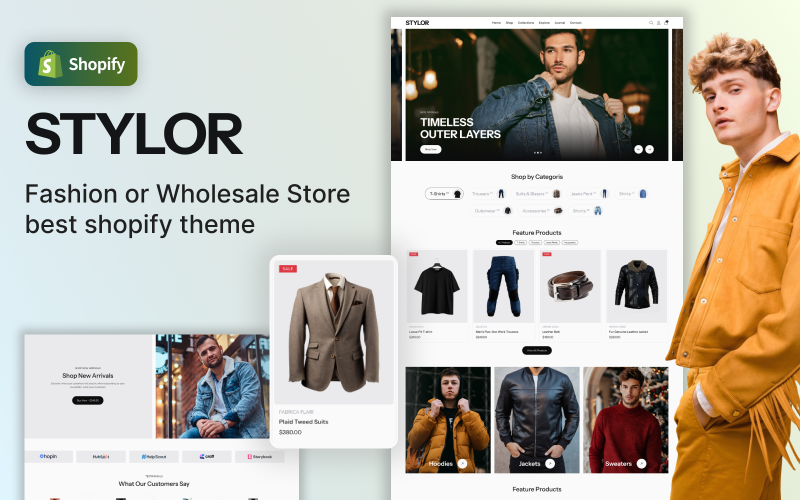 Stylor – тема магазину чоловічого одягу та моди Shopify