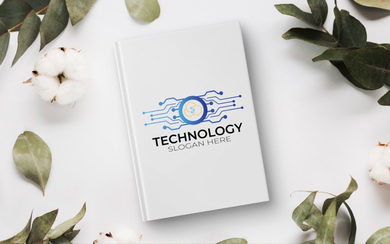 Szablon logo technologii informatycznej