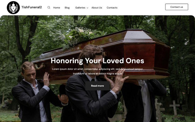 TishFuneral2 - Tema WordPress per servizi funebri