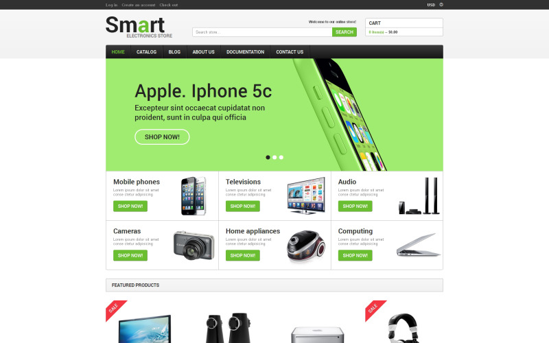 Адаптивная тема Shopify для магазина электроники