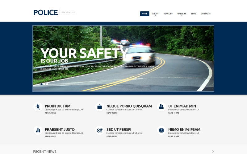 Police Responsive WordPress Theme