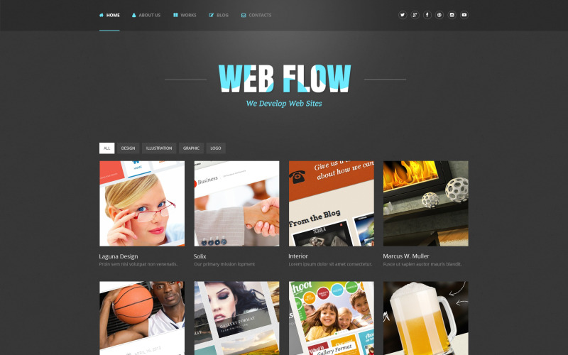 Responsief WordPress-thema voor webontwerp