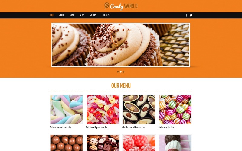 甜店响应式Joomla模板