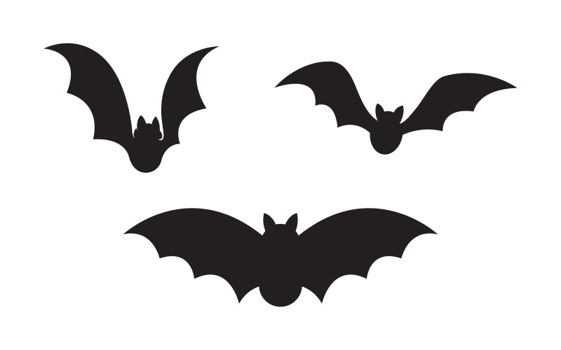Dark Bat vector icon šablona ilustrace design v.6