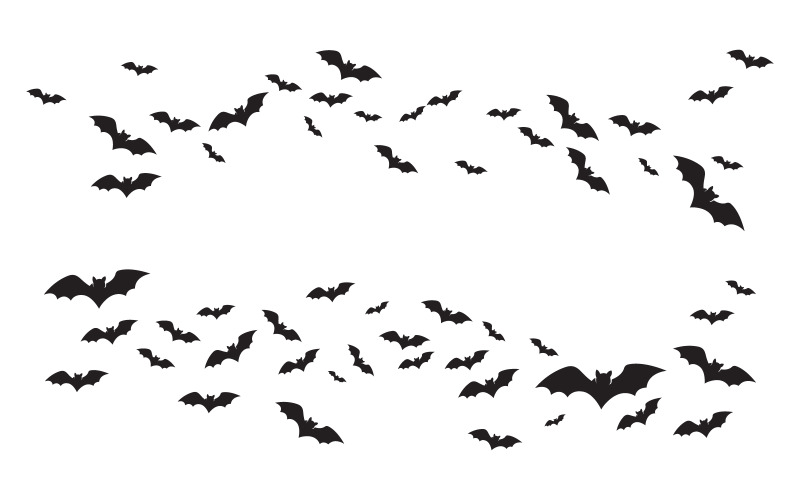 Dunkle Fledermaus Vektor-Symbol Vorlage Illustration Design v.13