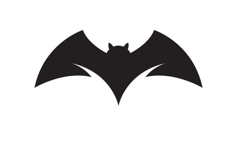 Dunkle Fledermaus, Vektorsymbol-Vorlage, Illustrationsdesign v.9