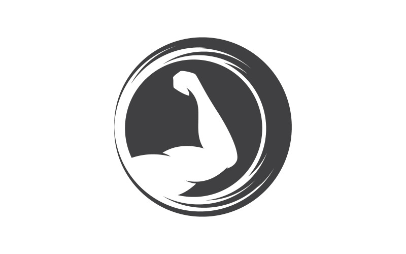 Etykieta sportowa Fitness, odznaka siłowni, projekt logo Fitness v.6