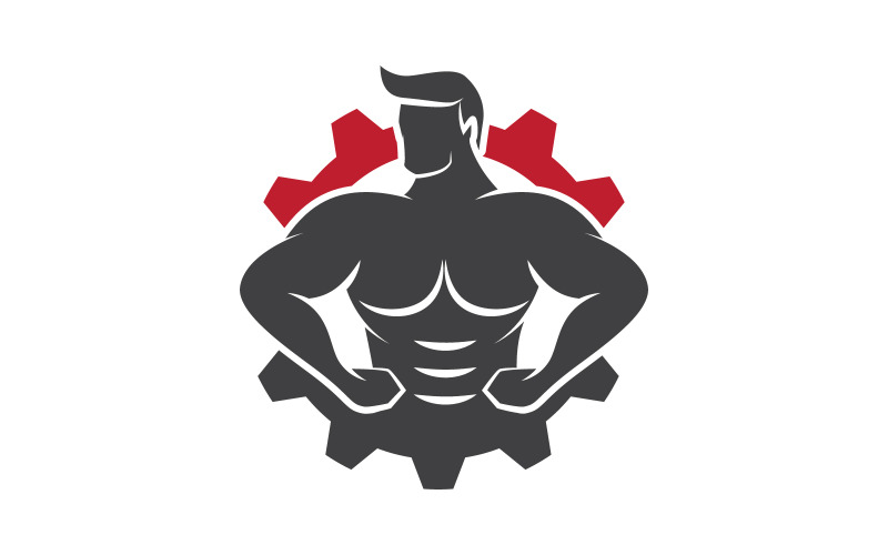 Fitness Spor Etiketi, Spor Salonu Rozeti, Fitness Logo Tasarımı v.7