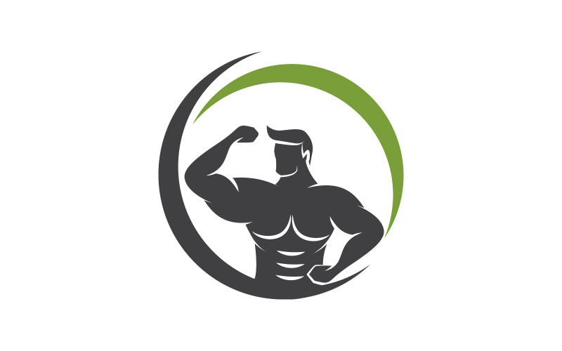 Fitness-Sport-Label, Fitnessstudio-Abzeichen, Fitness-Logo-Design v.3