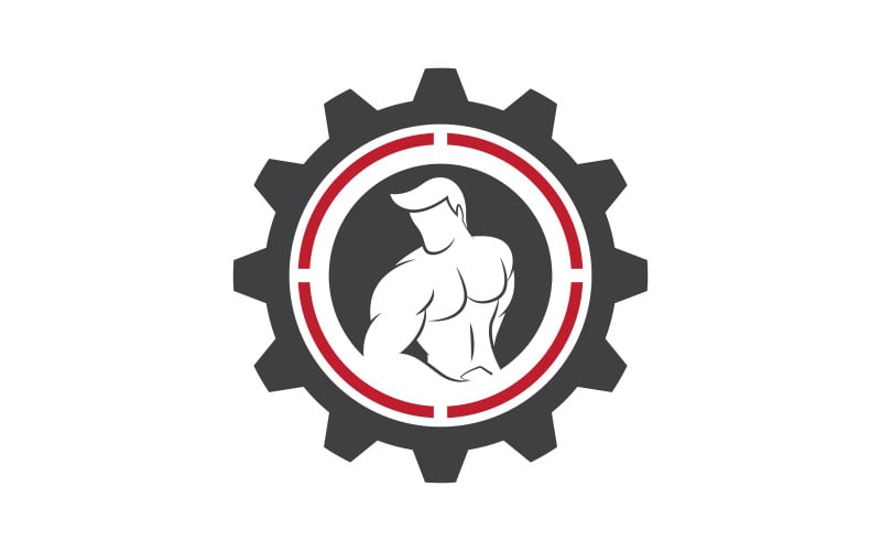 Fitness Sport Label, Gym Badge, Fitness Logo Design v.1
