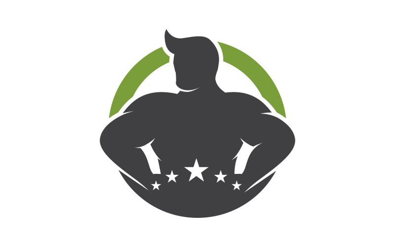 Fitness-Sportlabel, Fitnessstudio-Abzeichen, Fitness-Logo-Design v.8