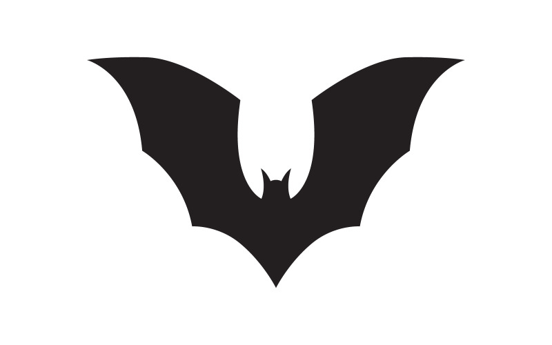 Illustrazione del modello dell'icona vettoriale del pipistrello scuro v.10