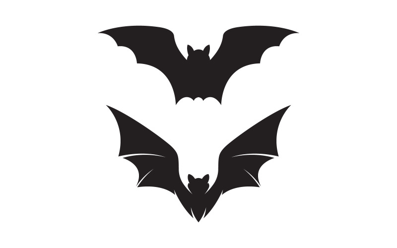 Modèle d'illustration d'icône vectorielle de chauve-souris sombre v.7