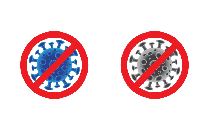 Orvosi világjárvány Virus corona ikon illusztráció sablon design v.5