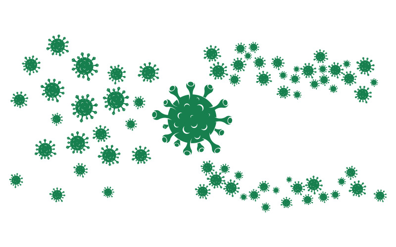 Virus corona medicinsk vektorillustration malldesign v.3