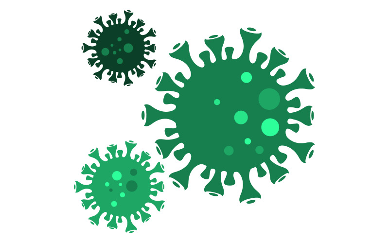 Virus corona medicinsk vektorillustration malldesign v.5