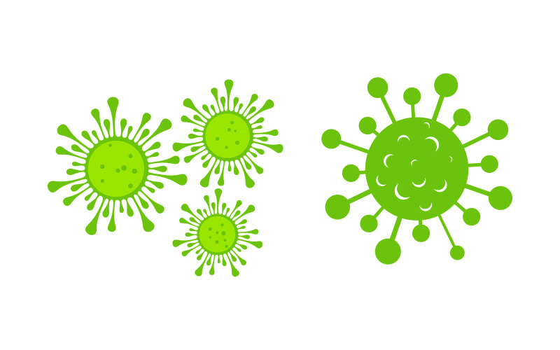 Virus corona medicinsk vektorillustration malldesign v.7
