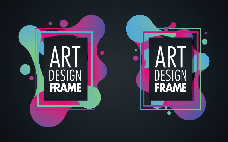 Cadre Art Déco pour texte Graphiques d'art moderne pour hipsters v.13