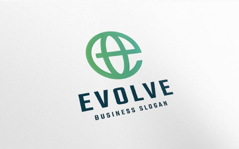 Evolve Lettera E Logo professionale