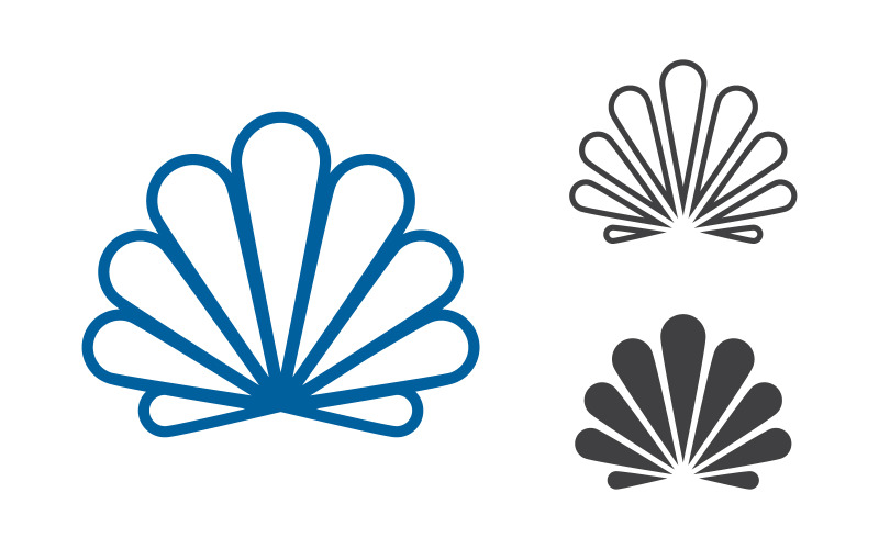 Icona vettoriale di conchiglia forte concetto illustrazione design modello v.4