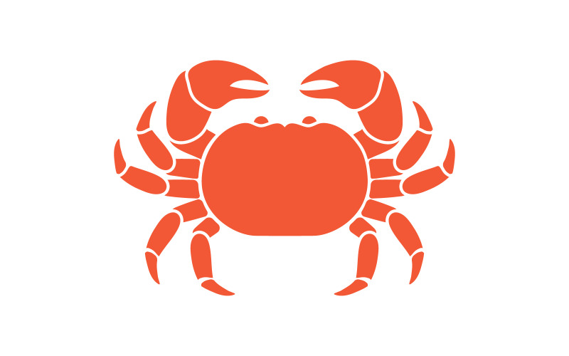 Krab vector icon logo ilustrace šablona návrhu v.11