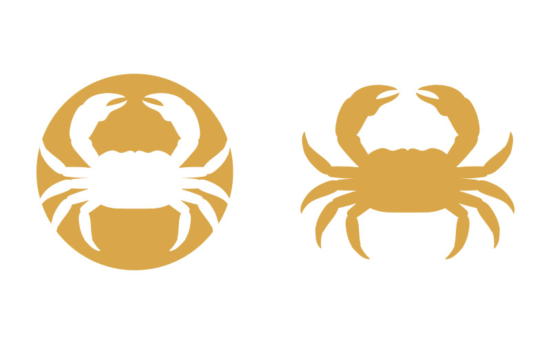 Krab vector icon logo ilustrace šablona návrhu v.1