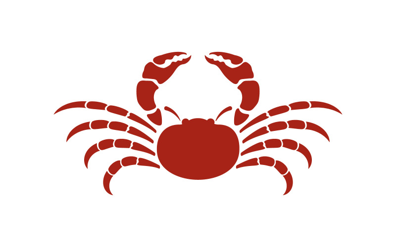 Krabba vektor ikon logotyp illustration designmall v.9