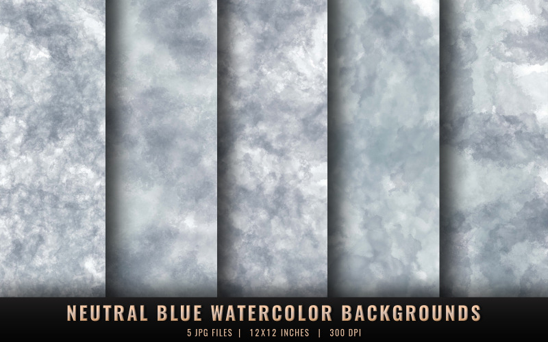 Neutrale blauwe aquarelachtergronden
