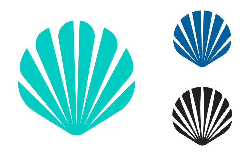 Shell vector icon silný koncept ilustrace šablona návrhu v.7