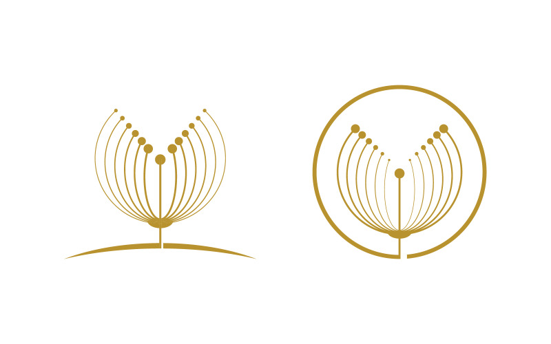 美容花店矢量图标徽标设计模板 v.21