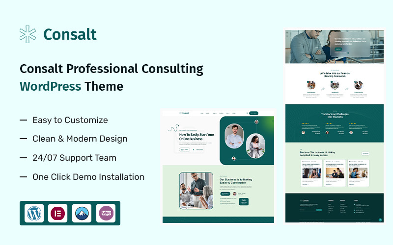 Consalt – Thème WordPress pour le conseil professionnel aux entreprises