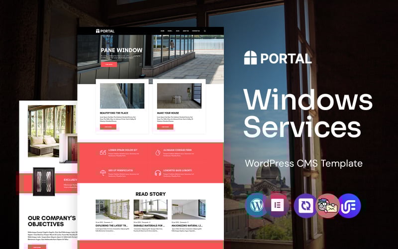 Portaal - Windows Services WordPress Elementor-thema