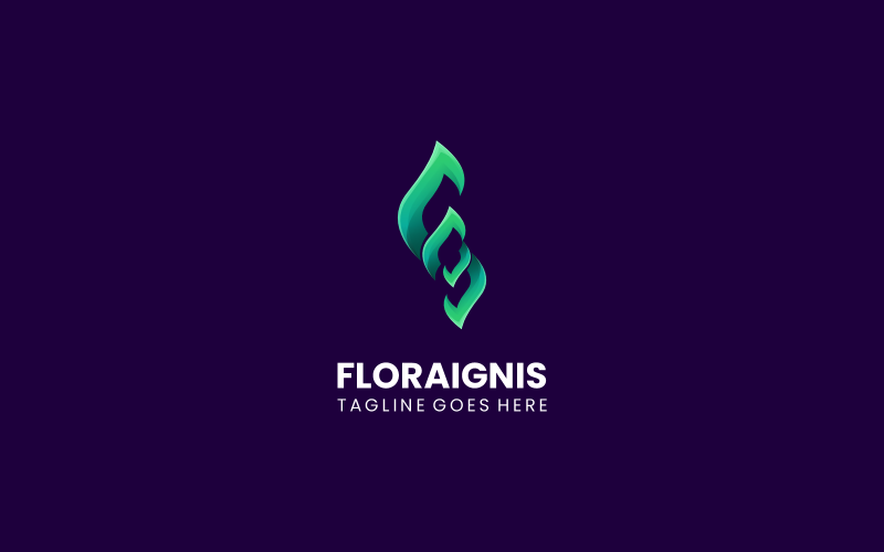Logo Flora Ignis dégradé coloré