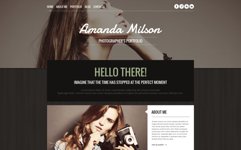 фотограф портфолио отзывчивая тема wordpress